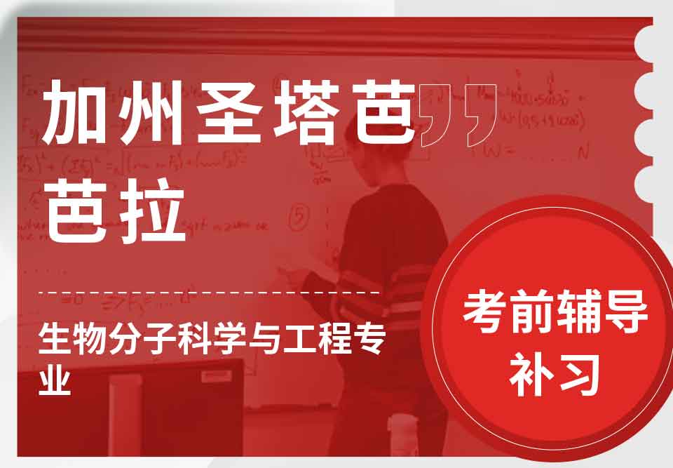 加州圣塔芭芭拉UCSB生物分子科学与工程考前辅导补习补课